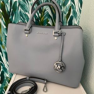 Michael Kors Blue Savannah Large Satchel